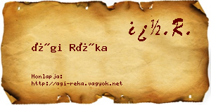 Ági Réka névjegykártya