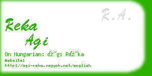 reka agi business card